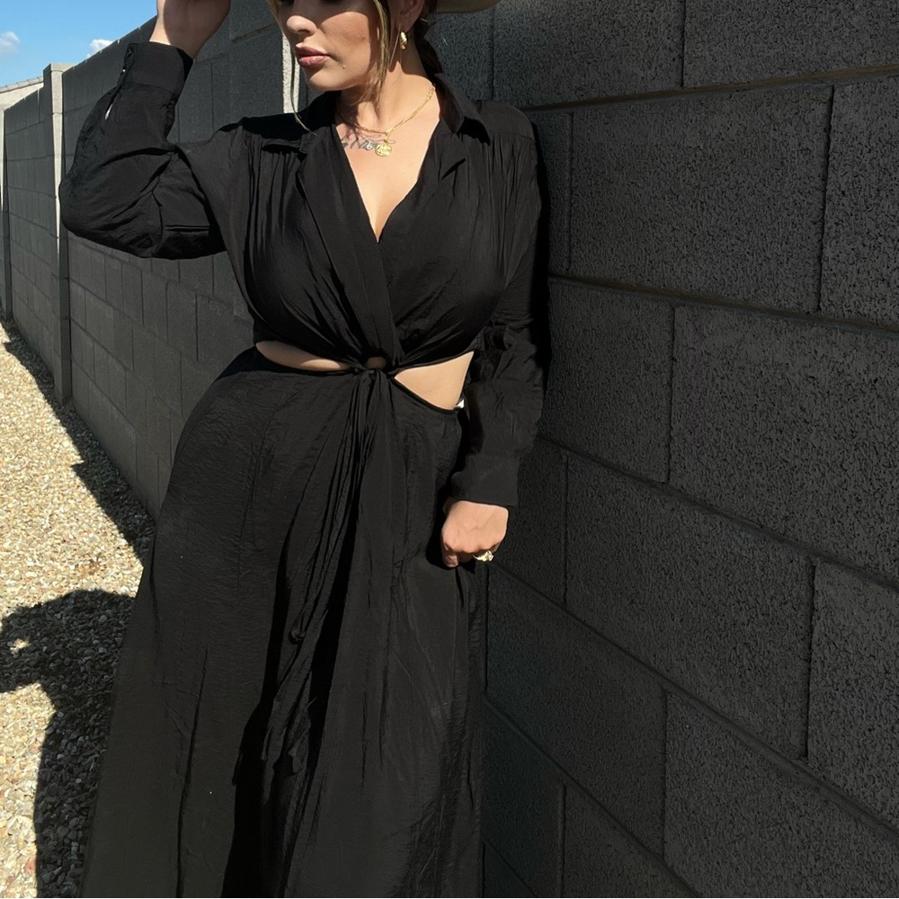 Black cut out dress